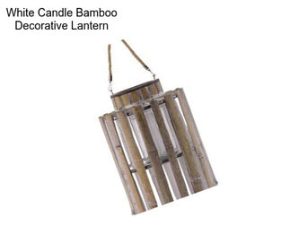 White Candle Bamboo Decorative Lantern