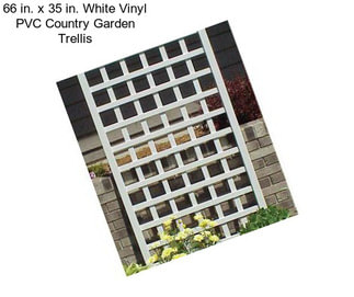 66 in. x 35 in. White Vinyl PVC Country Garden Trellis