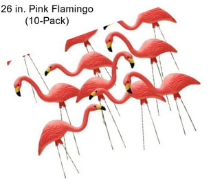 26 in. Pink Flamingo (10-Pack)