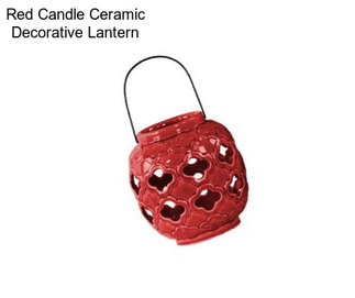 Red Candle Ceramic Decorative Lantern