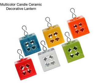 Multicolor Candle Ceramic Decorative Lantern