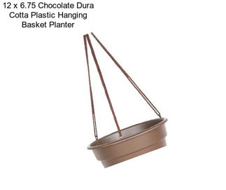 12 x 6.75 Chocolate Dura Cotta Plastic Hanging Basket Planter