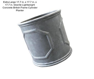 Extra Large 17.7 in. x 17.7 in. x 17.7 in. Granite Lightweight Concrete British Frame Cylinder Planter