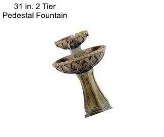 31 in. 2 Tier Pedestal Fountain
