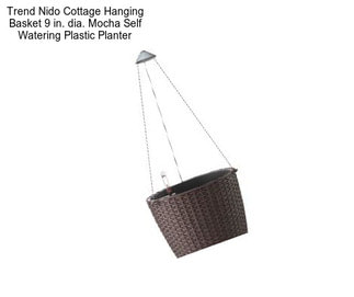 Trend Nido Cottage Hanging Basket 9 in. dia. Mocha Self Watering Plastic Planter