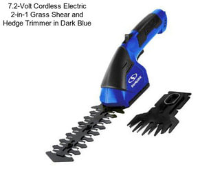 7.2-Volt Cordless Electric 2-in-1 Grass Shear and Hedge Trimmer in Dark Blue
