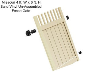 Missouri 4 ft. W x 6 ft. H Sand Vinyl Un-Assembled Fence Gate