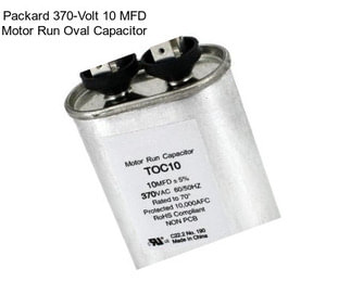 Packard 370-Volt 10 MFD Motor Run Oval Capacitor