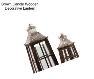 Brown Candle Wooden Decorative Lantern