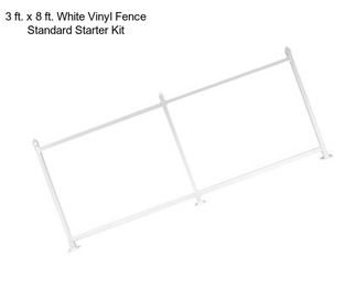 3 ft. x 8 ft. White Vinyl Fence Standard Starter Kit