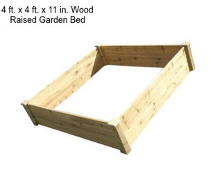 4 ft. x 4 ft. x 11 in. Wood Raised Garden Bed