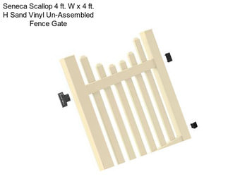 Seneca Scallop 4 ft. W x 4 ft. H Sand Vinyl Un-Assembled Fence Gate