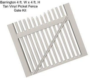 Barrington 4 ft. W x 4 ft. H Tan Vinyl Picket Fence Gate Kit