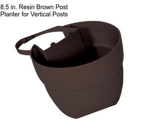 8.5 in. Resin Brown Post Planter for Vertical Posts