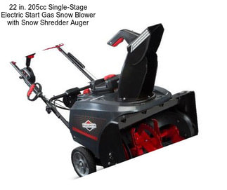 22 in. 205cc Single-Stage Electric Start Gas Snow Blower with Snow Shredder Auger