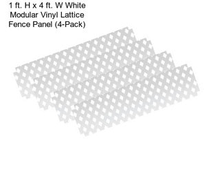 1 ft. H x 4 ft. W White Modular Vinyl Lattice Fence Panel (4-Pack)