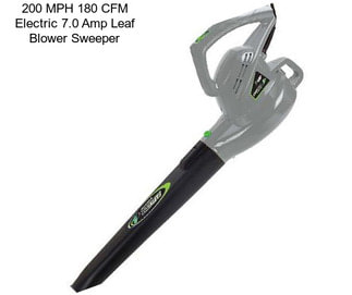 200 MPH 180 CFM Electric 7.0 Amp Leaf Blower Sweeper