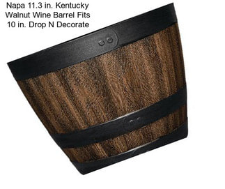 Napa 11.3 in. Kentucky Walnut Wine Barrel Fits 10 in. Drop N Decorate