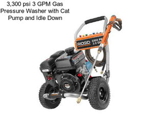 3,300 psi 3 GPM Gas Pressure Washer with Cat Pump and Idle Down