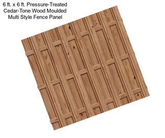 6 ft. x 6 ft. Pressure-Treated Cedar-Tone Wood Moulded Multi Style Fence Panel