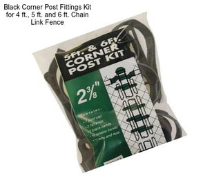 Black Corner Post Fittings Kit for 4 ft., 5 ft. and 6 ft. Chain Link Fence