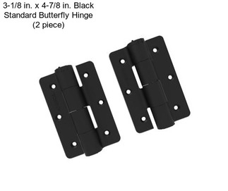 3-1/8 in. x 4-7/8 in. Black Standard Butterfly Hinge (2 piece)