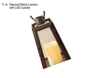 11 in. Tapered Metal Lantern with LED Candle