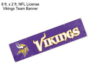 8 ft. x 2 ft. NFL License Vikings Team Banner