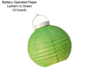 Battery Operated Paper Lantern in Green (3-Count)