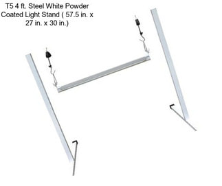 T5 4 ft. Steel White Powder Coated Light Stand ( 57.5 in. x 27 in. x 30 in.)
