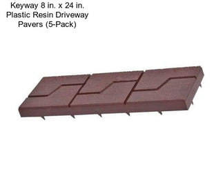Keyway 8 in. x 24 in. Plastic Resin Driveway Pavers (5-Pack)