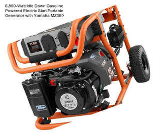 6,800-Watt Idle Down Gasoline Powered Electric Start Portable Generator with Yamaha MZ360