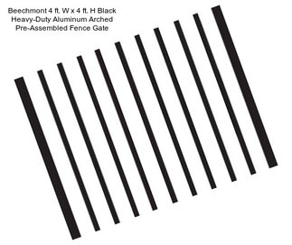 Beechmont 4 ft. W x 4 ft. H Black Heavy-Duty Aluminum Arched Pre-Assembled Fence Gate