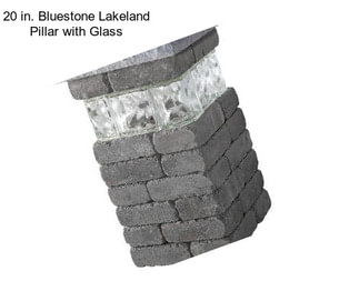 20 in. Bluestone Lakeland Pillar with Glass