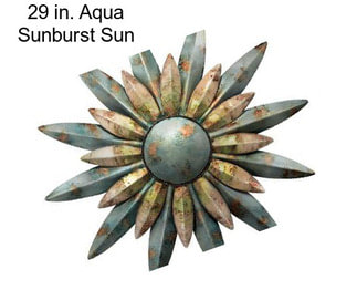 29 in. Aqua Sunburst Sun