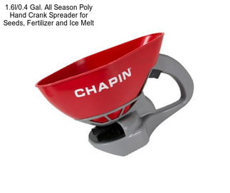 1.6l/0.4 Gal. All Season Poly Hand Crank Spreader for Seeds, Fertilizer and Ice Melt