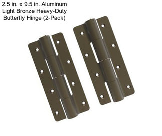 2.5 in. x 9.5 in. Aluminum Light Bronze Heavy-Duty Butterfly Hinge (2-Pack)