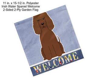 11 in. x 15-1/2 in. Polyester Irish Water Spaniel Welcome 2-Sided 2-Ply Garden Flag