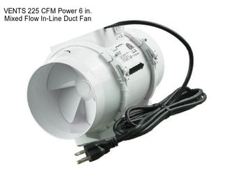 VENTS 225 CFM Power 6 in. Mixed Flow In-Line Duct Fan