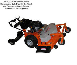 54 in. 22 HP Electric Subaru Commercial Duty Dual-Hydro Finish Cut Commercial Walk Behind Mower with Floating Deck