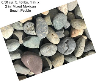 0.50 cu. ft. 40 lbs. 1 in. x 2 in. Mixed Mexican Beach Pebble