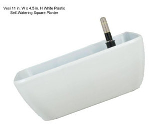 Vesi 11 in. W x 4.5 in. H White Plastic Self-Watering Square Planter