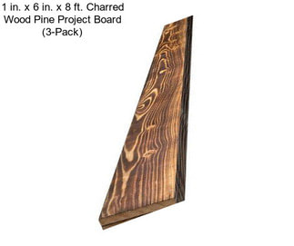 1 in. x 6 in. x 8 ft. Charred Wood Pine Project Board (3-Pack)