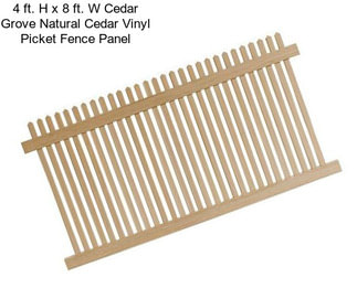 4 ft. H x 8 ft. W Cedar Grove Natural Cedar Vinyl Picket Fence Panel