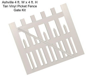 Ashville 4 ft. W x 4 ft. H Tan Vinyl Picket Fence Gate Kit