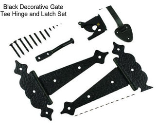 Black Decorative Gate Tee Hinge and Latch Set