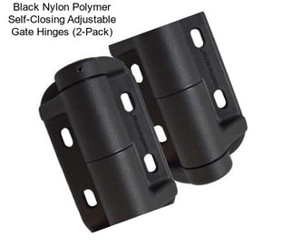 Black Nylon Polymer Self-Closing Adjustable Gate Hinges (2-Pack)