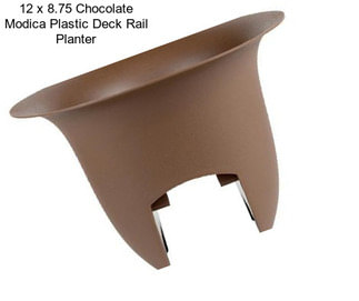 12 x 8.75 Chocolate Modica Plastic Deck Rail Planter