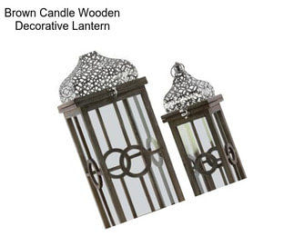 Brown Candle Wooden Decorative Lantern