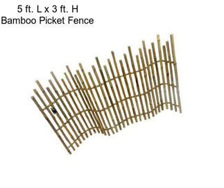 5 ft. L x 3 ft. H Bamboo Picket Fence